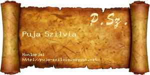Puja Szilvia névjegykártya